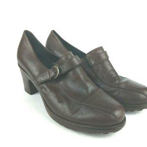 Dansko Norah Brown Leather Shoes Womens